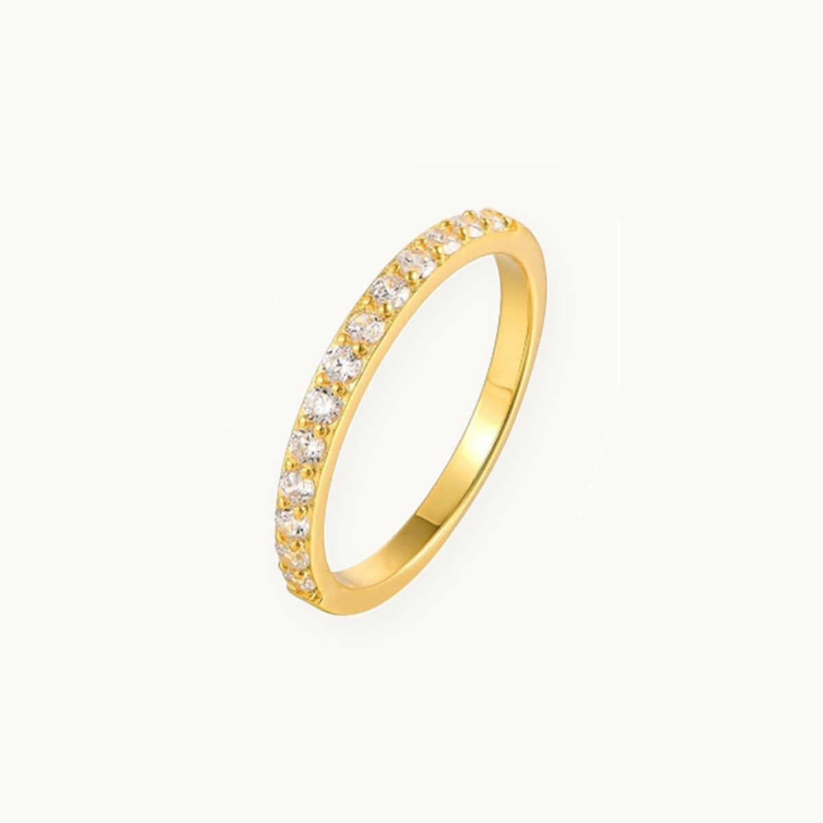 Moissanite Half Eternity Ring
