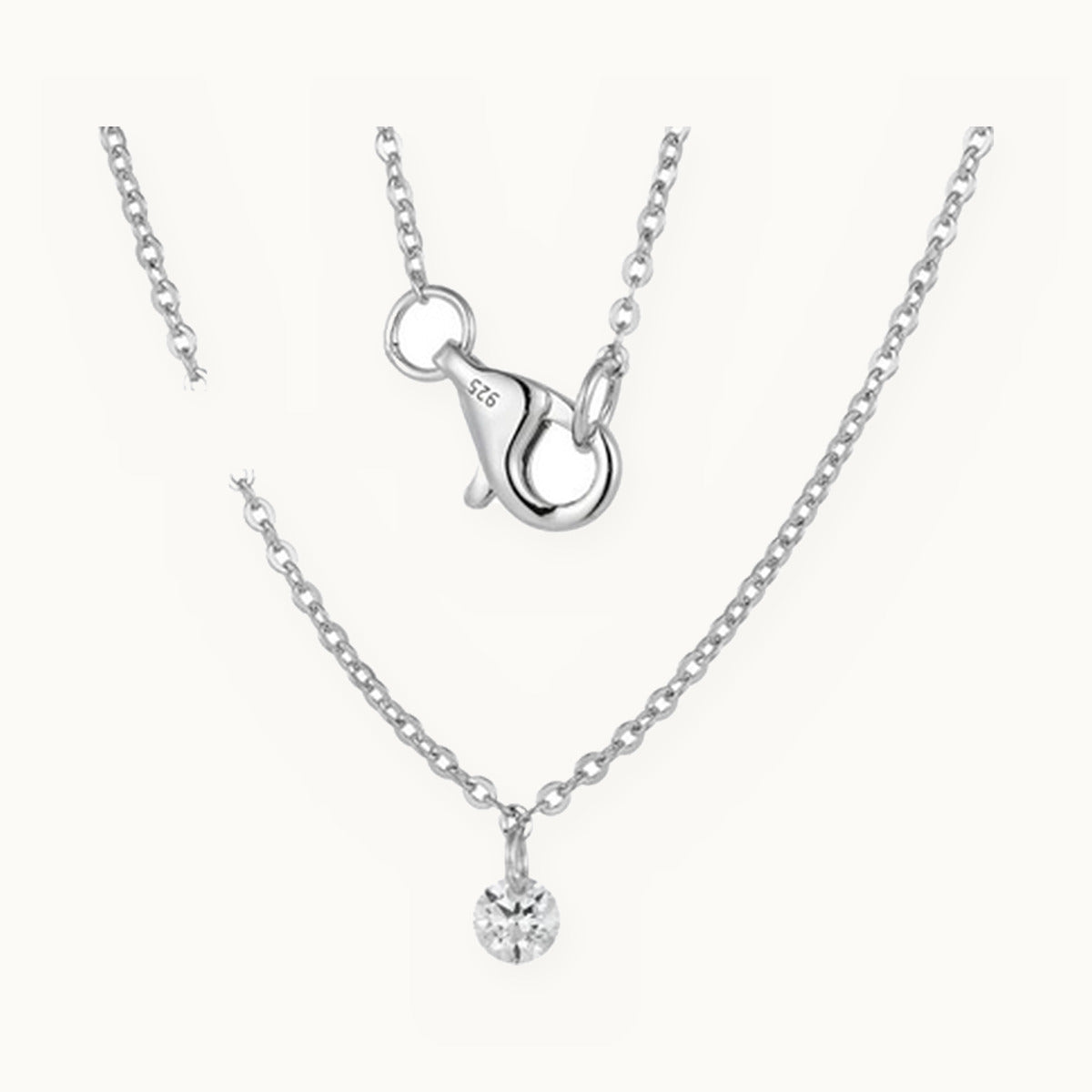 Moissanite Solitaire Necklace