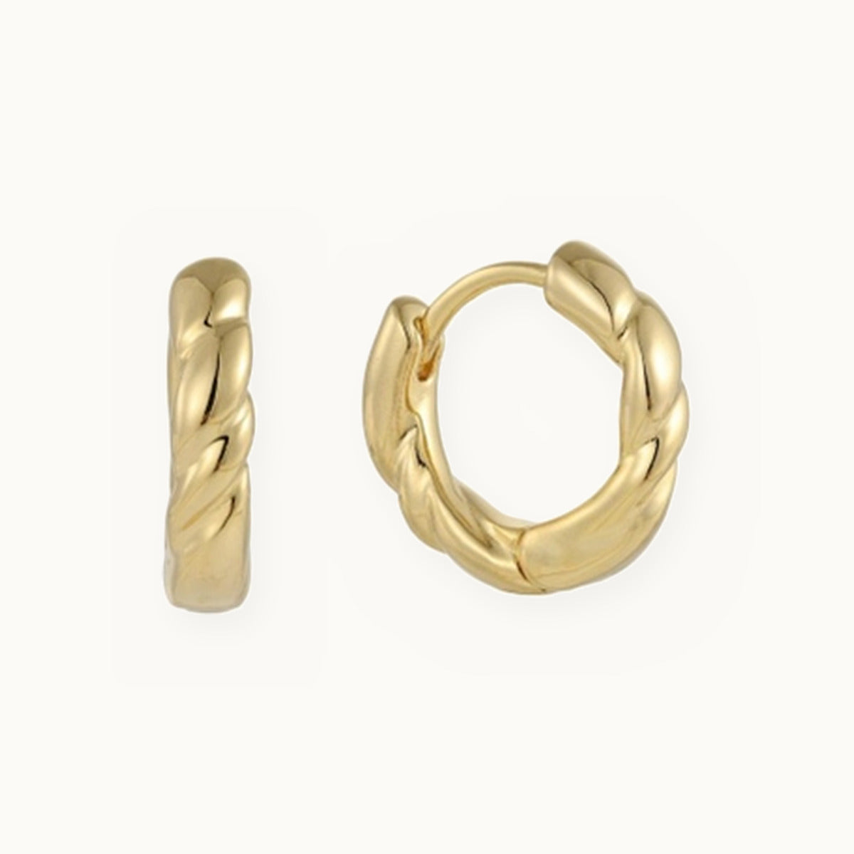 Braided Huggie Earrings